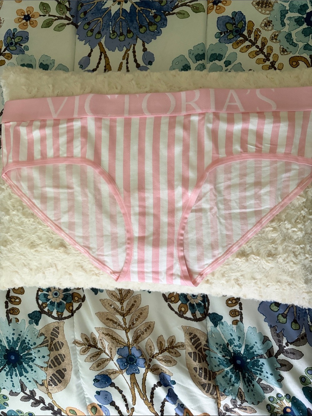 Victoria's Secret Pink & White Striped Hipster Panty